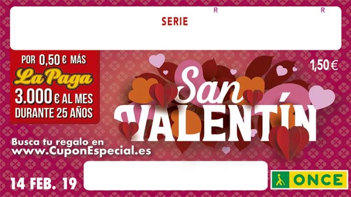 La ONCE celebra San Valentín con cupones llenos de premios y una web con regalos