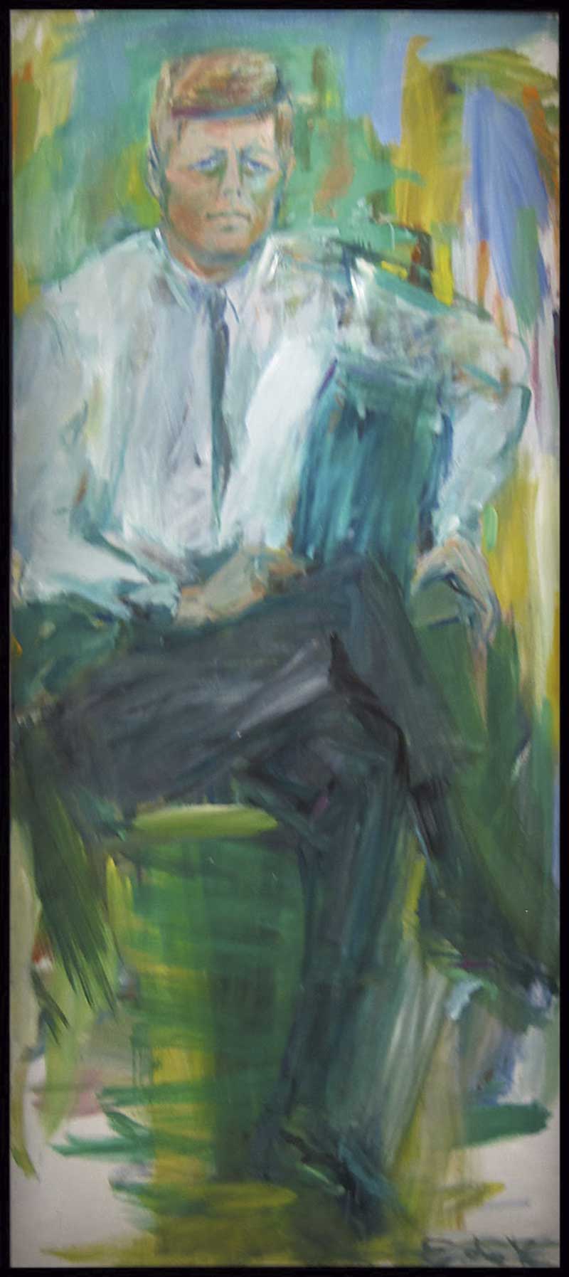 ‘JFK portrait’. Elaine de Kooning. Arte