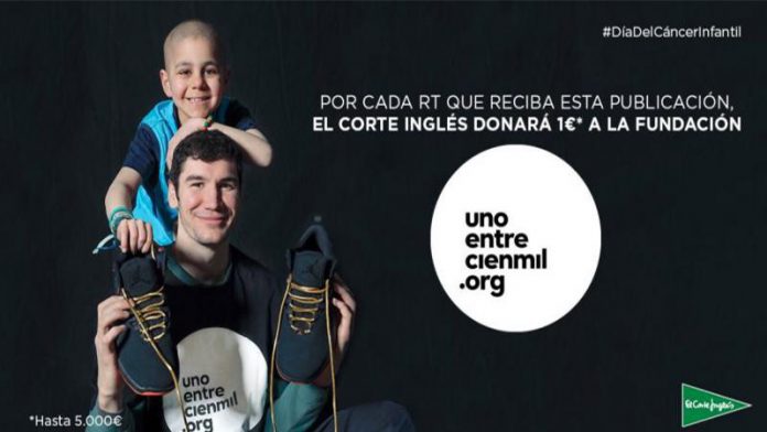 El Corte Inglés colabora con Unoentrecienmil para ayudar a los niños con cáncer