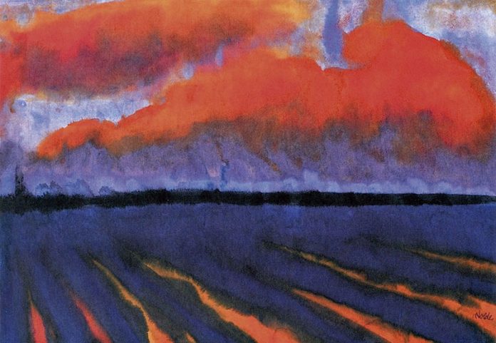 ‘Evening landscape North Frisia’, de Emil Nolde. Grada 132. Arte