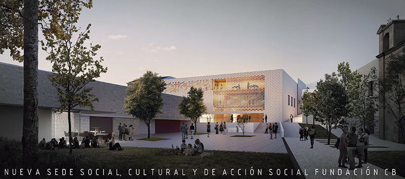 Los arquitectos Ángel Ganivet y Carlos Sánchez explican cómo será la nueva sede social y centro cultural de Fundación CB. Grada 135