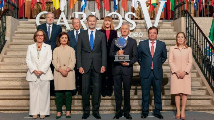 El Rey Felipe VI entrega el Premio Europeo Carlos V. Grada 135. Fundación Yuste