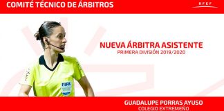 Guadalupe Porras será la primera árbitra asistente en la máxima categoría del fútbol masculino profesional en España