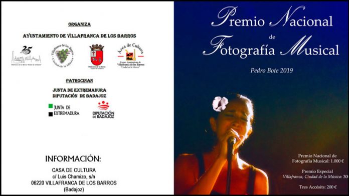 El Ayuntamiento de Villafranca de los Barros convoca el Premio de fotografía musical 'Pedro Bote'