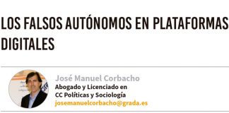 Los falsos autónomos en plataformas digitales. Grada 137. José Manuel Corbacho
