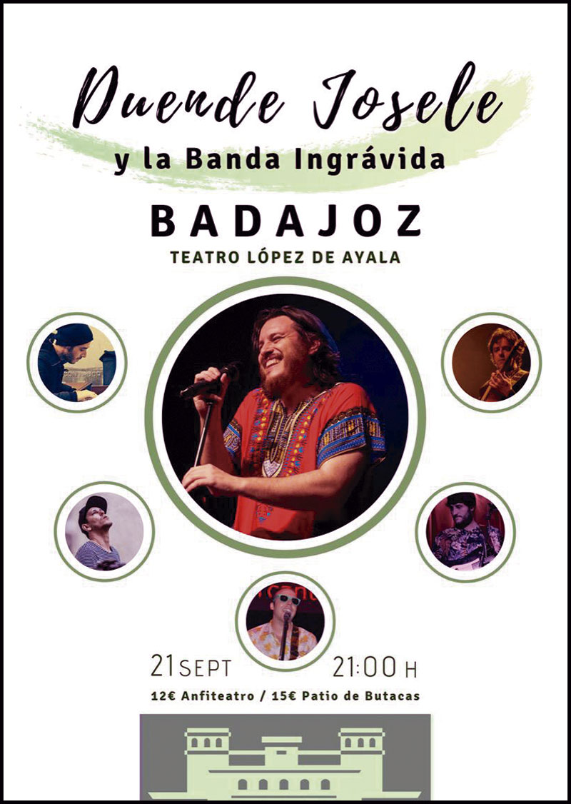 Duende Josele presenta su nuevo disco, ‘Desnudos integrales’, en el teatro López de Ayala de Badajoz. Grada 137. Música