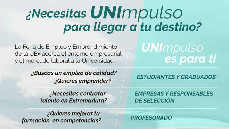 La Universidad de Extremadura organiza la IV Feria de empleo y emprendimiento universitario y de Formación profesional