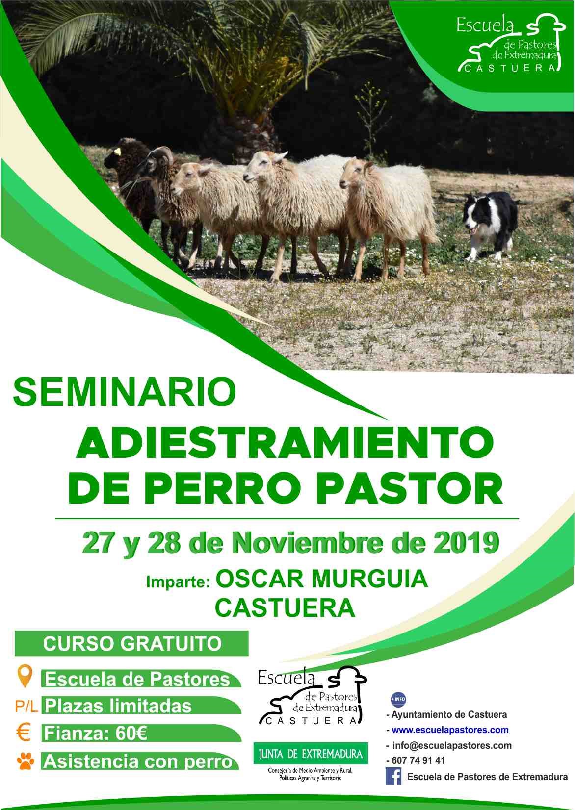 La Escuela de Pastores de Extremadura imparte un seminario sobre adiestramiento de perro pastor