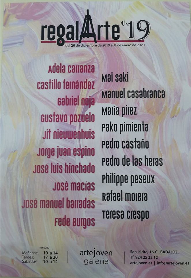 Cartel de la exposición, con los artistas participantes