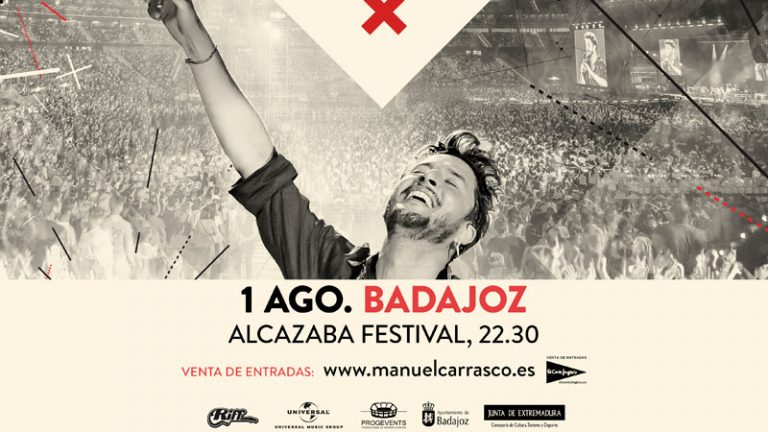 Manuel Carrasco actuará en el Alcazaba Festival 2020 de Badajoz