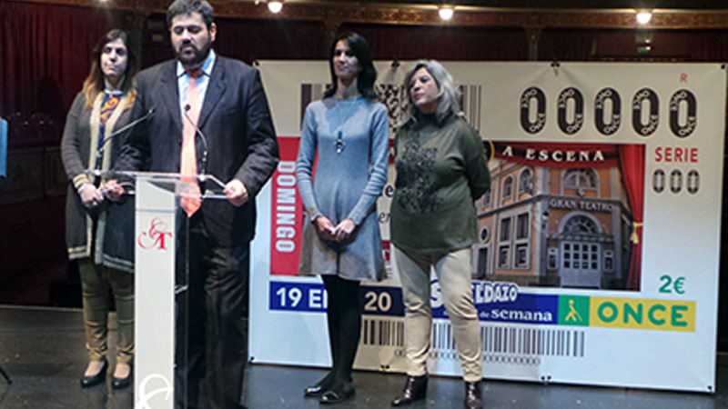 La ONCE homenajea al Gran Teatro de Cáceres en su cupón de hoy domingo