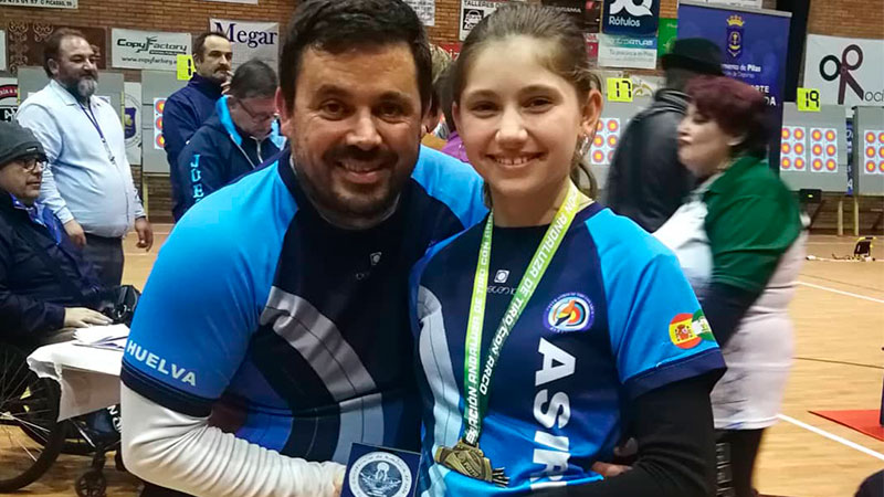 La emeritense Margarita Moreno se proclama campeona de Andalucía de tiro con arco recurvo