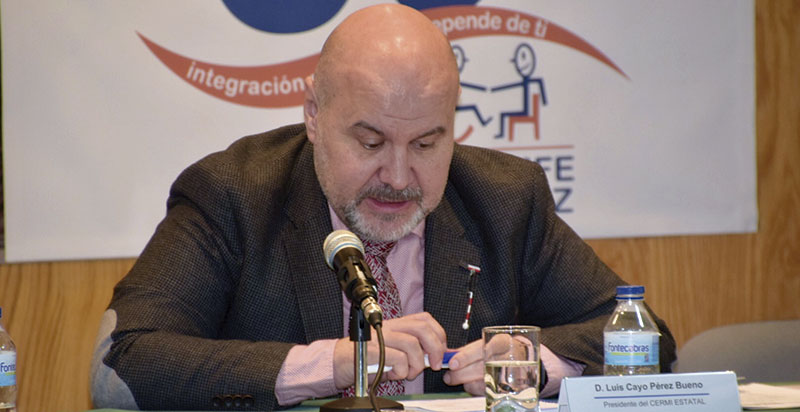 Luis Cayo Pérez, durante su intervención. Foto: Javier Meléndez