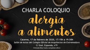 Cáceres acoge mañana lunes la charla-coloquio 'Convivir con la alergia a alimentos. Dificultades y miedos'