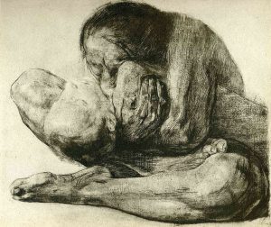 ‘Mujer con niño muerto’, de Käthe Kollwitz. Grada 143. Inmaculada González