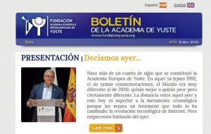 El Boletín de la Academia de Yuste analizará la actualidad europea e iberoamericana. Grada 143