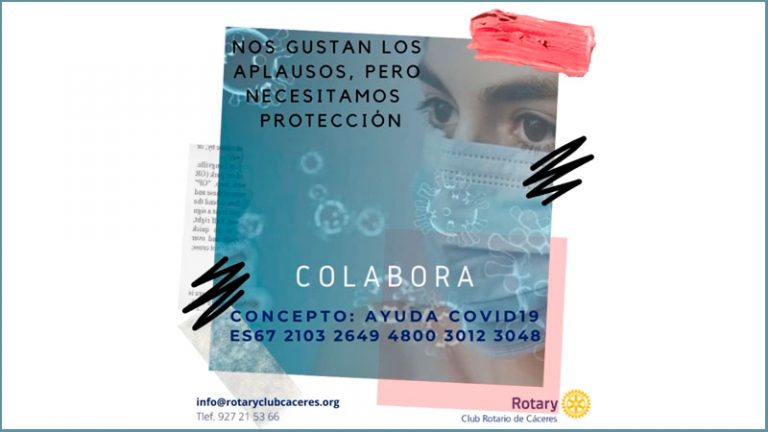 Rotary Cáceres se suma a la lucha contra el Covid-19