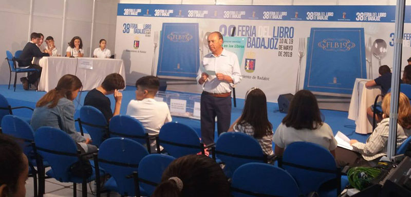 Concurso escolar 'Está en los libros' correspondiente a la Feria del Libro 2019 de Badajoz. Foto: Cedida