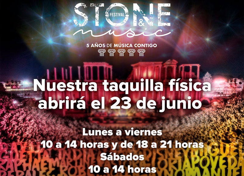 La taquilla física del Festival Stone & Music reanuda la atención al público