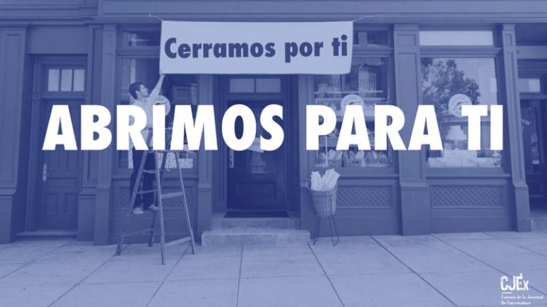 El Consejo de la Juventud de Extremadura pone en marcha ‘Cerramos por ti, abrimos para ti’. Grada 147
