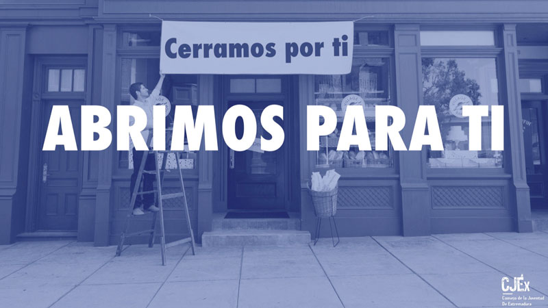 El Consejo de la Juventud de Extremadura pone en marcha ‘Cerramos por ti, abrimos para ti’. Grada 147