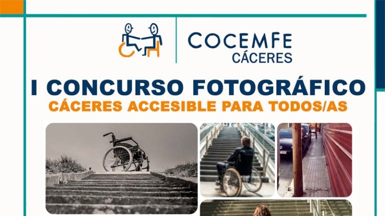 Cocemfe Cáceres convoca un concurso de fotografía sobre la accesibilidad de la ciudad