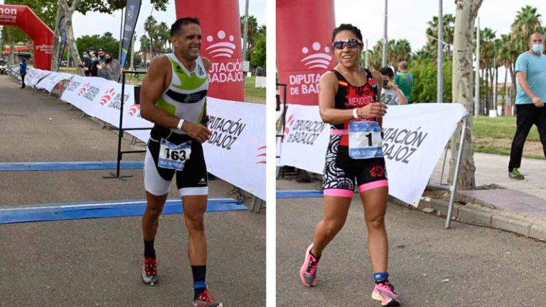 Gaspar Hernández y Remedios Mendoza ganan el VI Duatlón Cros 'Villa de Montijo'