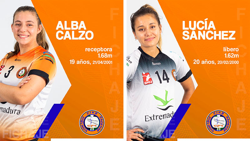 Lucía Sánchez y Alba Calzo se incorporan al equipo senior femenino del Club Pacense Voleibol
