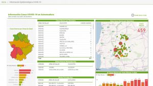 La Junta de Extremadura habilita el mapa diario de casos de Covid-19 por localidades. Grada 150. Sepad