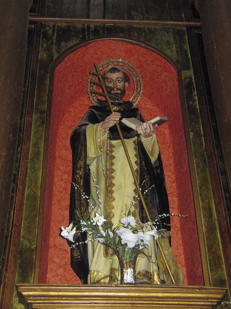 Santo Domingo de Guzmán en el retablo mayor. Foto: Cedida