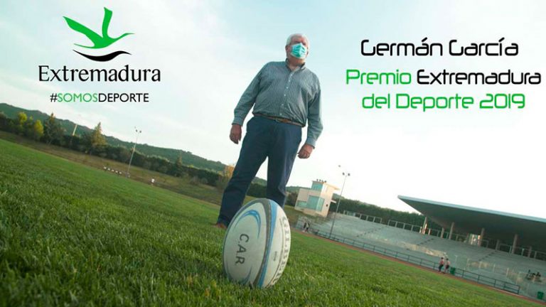 El histórico del rugby Germán García recibe el Premio Extremadura del Deporte 2019