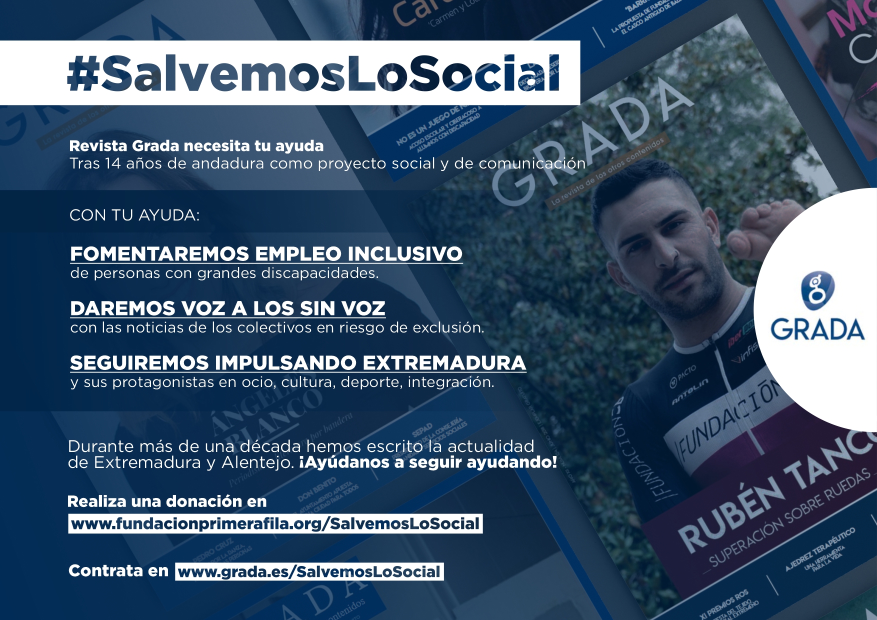 Salvemos lo social. Revista grada necesita tu ayuda.