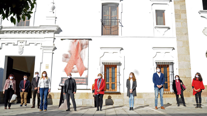 La Asamblea de Extremadura conmemora el Día mundial de la lucha contra el Sida. Grada 152