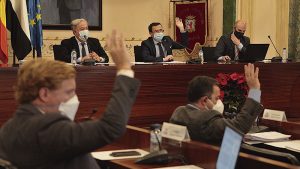 El pleno de la Diputación de Badajoz aprueba por unanimidad el presupuesto para 2021. Grada 152