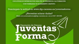 Juventas Forma imparte siete cursos para jóvenes que residan en la provincia de Cáceres