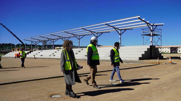 Las obras de la pista de Montesol y de la Ciudad del Fútbol de Cáceres avanzan a buen ritmo