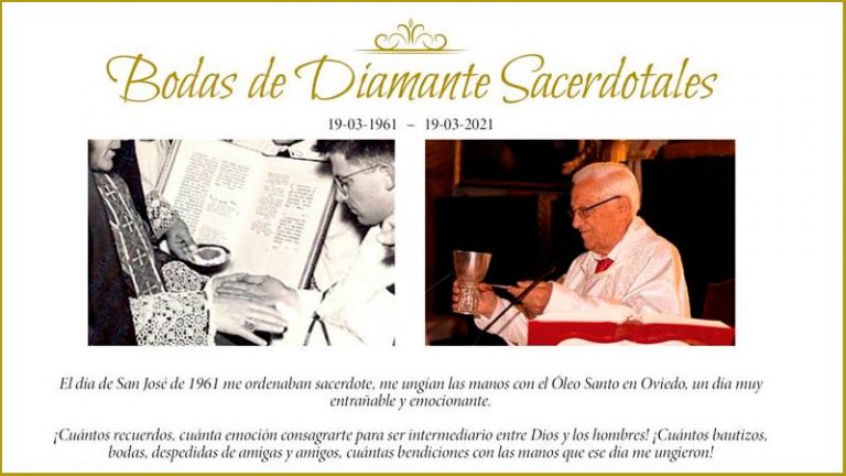 El Padre Ángel celebra las Bodas de Diamante sacerdotales