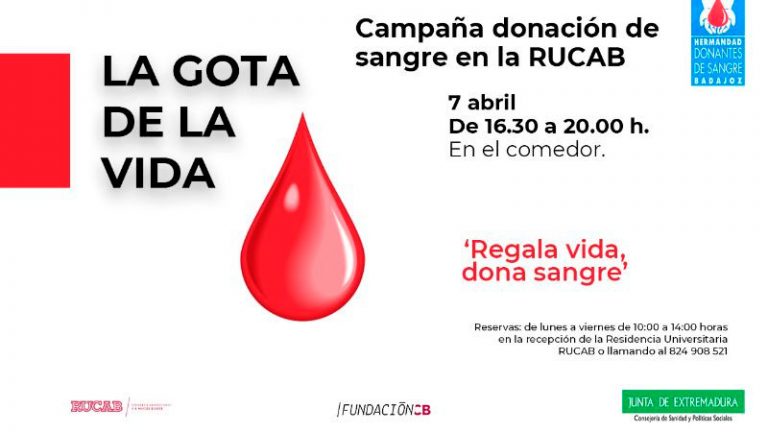 La Hermandad de Donantes de Sangre de Badajoz programa una donación de sangre en la Rucab