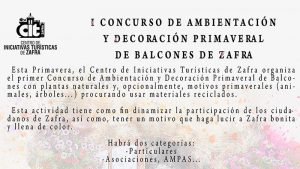 El Centro de Iniciativas Turísticas de Zafra organiza un concurso de decoración de balcones