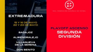 El play off de ascenso a Segunda División de fútbol se disputará en la provincia de Badajoz