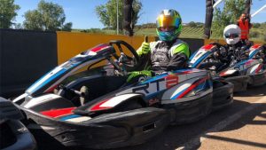 Roberto Benavente y Miguel Grande triunfan en la prueba de karting de Olivenza
