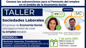 Aexlab ofrece un taller de creación de sociedades laborales en Cáceres