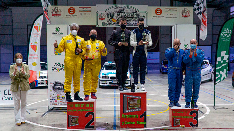 Juan Antonio Argueta y Juan Manuel Flores ganan el IV RallySprint Zurbarán-Fuente de Cantos