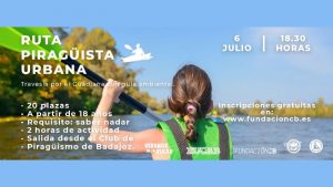 Fundación CB y la Rucab organizan una ruta piragüista urbana en Badajoz
