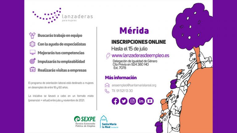 El Ayuntamiento de Mérida amplía el plazo de inscripción a la Lanzadera de Empleo