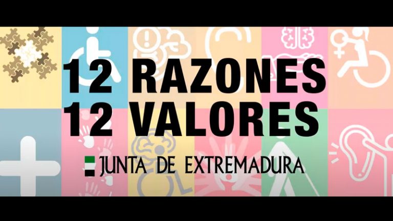 La Junta de Extremadura y Cermi ponen en marcha la campaña de concienciación '12 razones-12 valores'