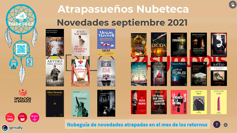 Fernando Aramburu, Julia Navarro o Arturo Pérez-Reverte engrosan el Catálogo Nubeteca de la Diputación de Badajoz