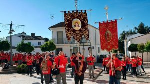 Peregrinos emeritenses y totaneros se encuentran en Úbeda en la mitad del Camino Eulaliense 'Totana-Mérida'