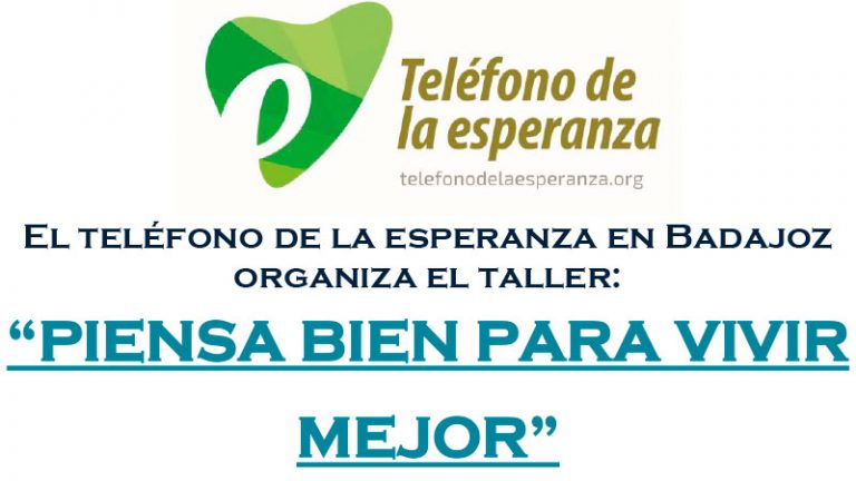El Teléfono de la esperanza de Badajoz organiza un taller para saber afrontar situaciones adversas