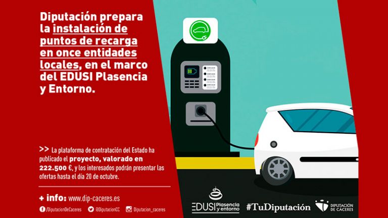 La Diputación de Cáceres instalará 11 puntos de recarga eléctrica en la Edusi 'Plasencia y entorno'